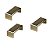 Kit 3 Puxador Creta Zen Gold Dourado Brilhante 64 Mm - Imagem 1