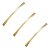 Kit 3 Puxador Dourado 2092 Italy Line Metal 128mm - Imagem 1