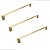 Kit 3 Puxador Liveri Il 955 224mm Dourado Fosco Italy Line - Imagem 1