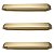 Kit 3 Puxador Moveis Elemento G 128mm Dourado Matte Fosco - Imagem 1