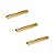 Kit 3 Puxador Moveis Ken Dourado Matte Fosco 192mm Zen - Imagem 1