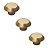 Kit 3 Puxador Moveis Ponto Disk P Dourado Matte Fosco Zen - Imagem 1