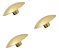 Kit 3 Puxador Orion 33x20mm Zen Dourado (fosco) Pequeno - Imagem 1