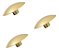 Kit 3 Puxador Orion 55x27mm Zen Dourado (fosco) 955  Médio - Imagem 1