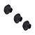 Kit 3 Puxador Para Moveis Ponto Disk P Preto Fosco Zen - Imagem 1