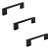 Kit 3 Puxador Preto Fosco Il 950 Italy Line Metal 64mm - Imagem 1