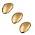 KIT 3 PUXADOR SEIXO G 78MM X 50MM DOURADO MATTE FOSCO ZEN - Imagem 1