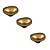 KIT 3 PUXADOR SEIXO P 30MM X 23MM DOURADO MATTE (FOSCO) ZEN - Imagem 1