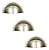 Kit 3 Puxador Shell 48 Mm Zen Niquel Escovado Com Verniz - Imagem 1