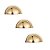 Kit 3 Puxador Shell Zen 64mm Gold (dourado Brilhante) - Imagem 2
