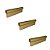 Kit 3 Puxador Sorento 96mm Dourado Fosco Zen Móveis - Imagem 1