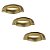 Kit 3 Puxador Vivaro 222 Dourado Fosco Italy Line 64 Mm - Imagem 1