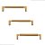 KIT 3 PUXADOR ZIGRINATO IL1780 160MM BRONZE ESC ( DOURADO ) - Imagem 1