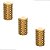 KIT 3 PUXADOR ZIGRINATO IL1780 18x30 BRONZE ESC ( DOURADO ) - Imagem 1