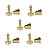 Kit 5 Prendedor Fixador Trava Porta Dourado Fosco 807 Parede - Imagem 1
