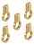 Kit 5 Puxador Antique Ponto Zen Gold (dourado Brilhante) - Imagem 1