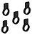 Kit 5 Puxador Antique Ponto Zen Preto Zp5404.24 Pingente - Imagem 1