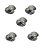 Kit 5 Puxador Beetle Com Base Granada Zen Cromado - Imagem 2