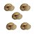 Kit 5 Puxador Beetle Com Base Granada Zen Dourado (fosco) - Imagem 1