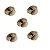 Kit 5 Puxador Beetle Com Base Granada Zen Gold (brilhante) - Imagem 1