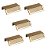 Kit 5 Puxador Citizen 45 Graus P Gold Dourado Brilhante Zen - Imagem 1