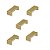 Kit 5 Puxador Creta Dourado Zen 64 Mm Zp3949.955 - Imagem 1