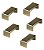 Kit 5 Puxador Creta Zen Gold Dourado Brilhante 64 Mm - Imagem 1
