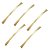 Kit 5 Puxador Dourado 2092 Italy Line Metal 128mm - Imagem 1