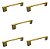 Kit 5 Puxador Dourado Il 950 Metal 96mm C/ Parafusos - Imagem 2