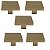 Kit 5 Puxador Dourado Matte Italy Line Il2248 Metal 35 Mm - Imagem 1