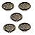 Kit 5 Puxador Italy Line 102 Colonial Antique Metal 8922 - Imagem 1