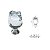 Kit 5 Puxador Italy Line 4523 Rosa Vidro Transparente - Imagem 2