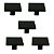 Kit 5 Puxador Italy Line Preto Il2248 Metal 025mm - Imagem 1