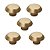 Kit 5 Puxador Moveis Ponto Disk P Dourado Matte Fosco Zen - Imagem 1