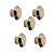 Kit 5 Puxador Moveis Ponto Disk P Gold Dourado Brilhante Zen - Imagem 1