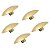 Kit 5 Puxador Orion 33x20mm Zen Dourado (fosco) Pequeno - Imagem 1