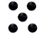 Kit 5 Puxador Orion Zen 33x20mm Preto Zp1883.24 Pequeno - Imagem 2