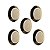 Kit 5 Puxador Para Moveis Ponto Disk G Gold Brilhante Zen - Imagem 1