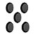 Kit 5 Puxador Para Moveis Ponto Disk G Preto Fosco Zen - Imagem 2