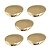 Kit 5 Puxador Ponto Seixo Grande Gold Zen Design Zp5762.a00 - Imagem 1