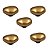 Kit 5 Puxador Ponto Seixo Pequeno Dourado Matte Zen Design - Imagem 1