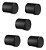 Kit 5 Puxador Radio Mini Zen Preto Zp4308.24 Ponto 16x18mm - Imagem 1