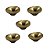 KIT 5 PUXADOR SEIXO P 30 X 22,5MM GOLD ESCOVADO DOURADO ZEN - Imagem 1