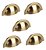 Kit 5 Puxador Shell 48 Mm Zen Gold Escovado (dourado) - Imagem 1