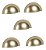 Kit 5 Puxador Shell Zen 64mm Dourado (dourado Fosco) - Imagem 1