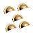 Kit 5 Puxador Shell Zen 64mm Gold (dourado Brilhante) - Imagem 1