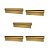 Kit 5 Puxador Sorento 96mm Dourado Fosco Zen Móveis - Imagem 2