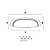Kit 5 Puxador Vivaro 222 Dourado Fosco Italy Line 96 Mm - Imagem 2