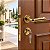 FECHADURA PORTA EXTERNA LILY IMAB DOURADO BRILHANTE 55 MM - Imagem 1