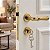 FECHADURA PORTA INTERNA LILY IMAB DOURADO BRILHANTE 55MM - Imagem 1